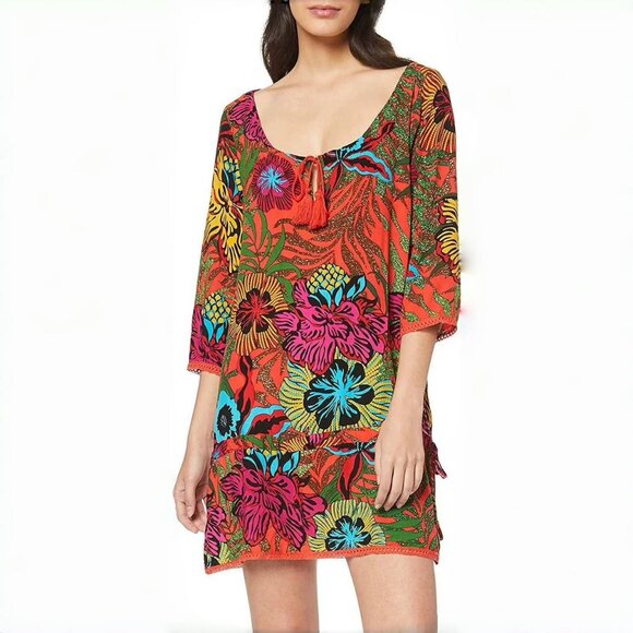NWOT Desigual Dress Minowa Adjustable Waist Tie Floral Spanish European Mini